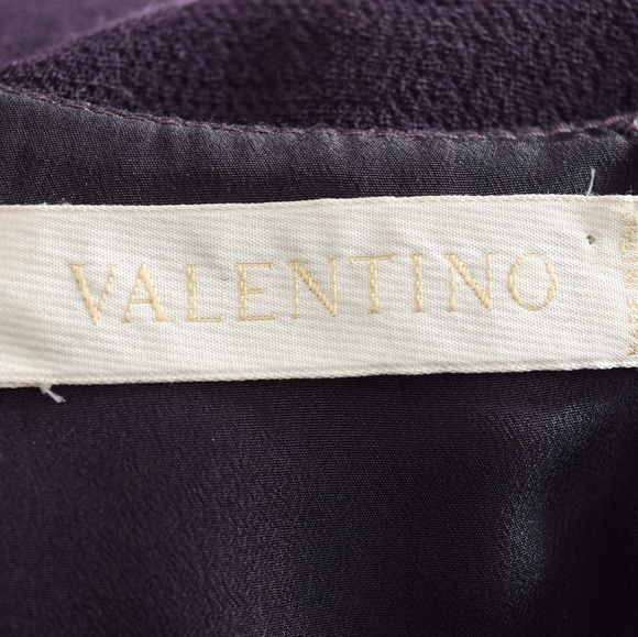 Valentino eggplant wool crepe shift dress - Picture 4 of 4